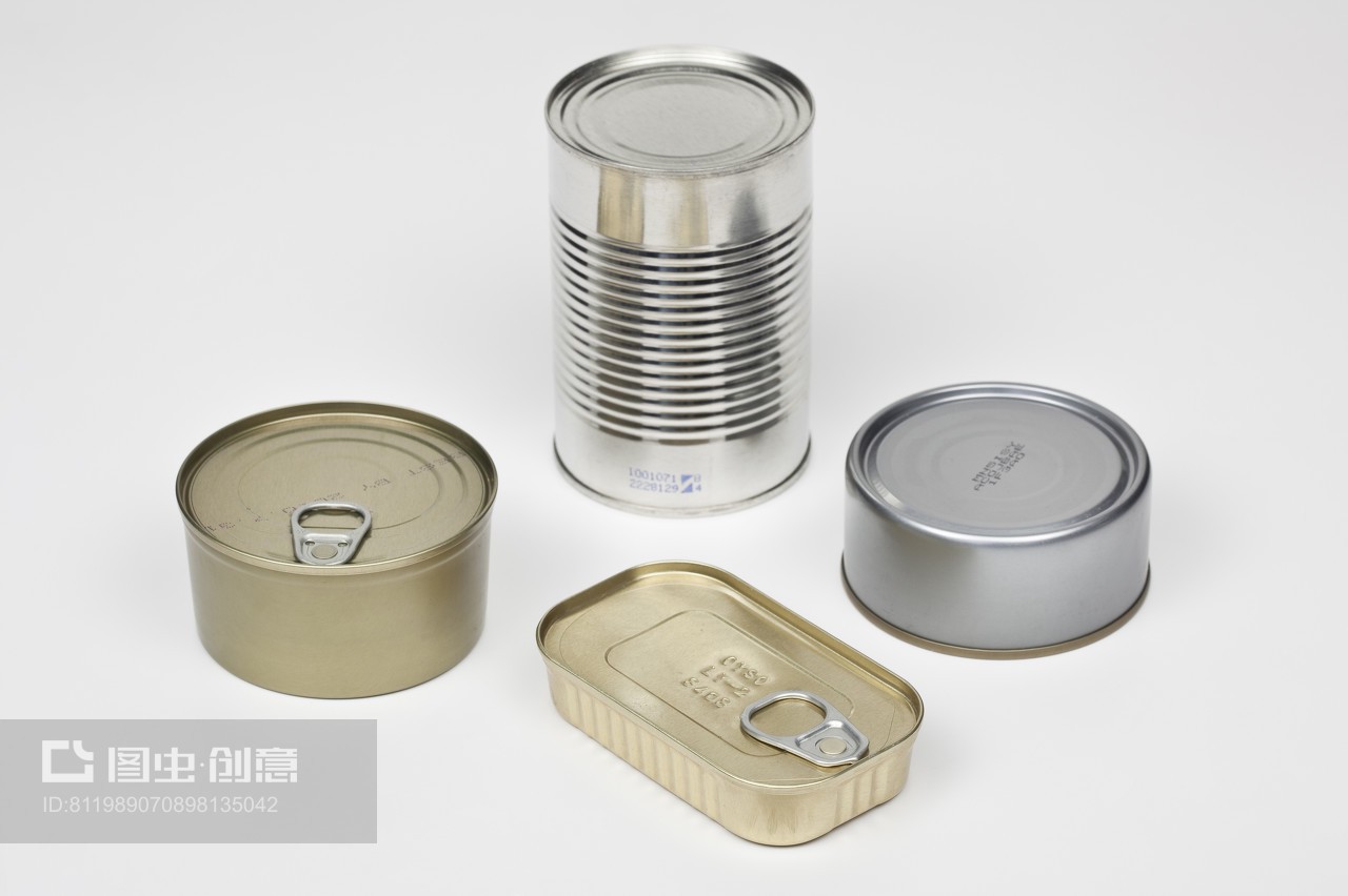 罐头特写close-up of canned goods